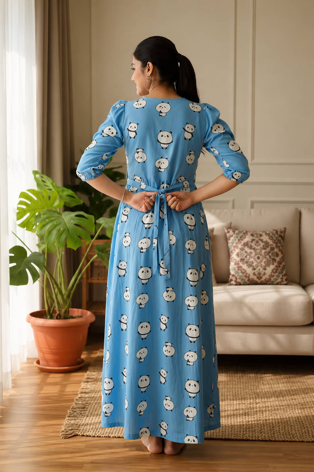 Premium Zipless Maternity & Feeding Maxi Dress