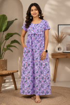 Premium Zipless Maternity & Feeding Maxi Dress