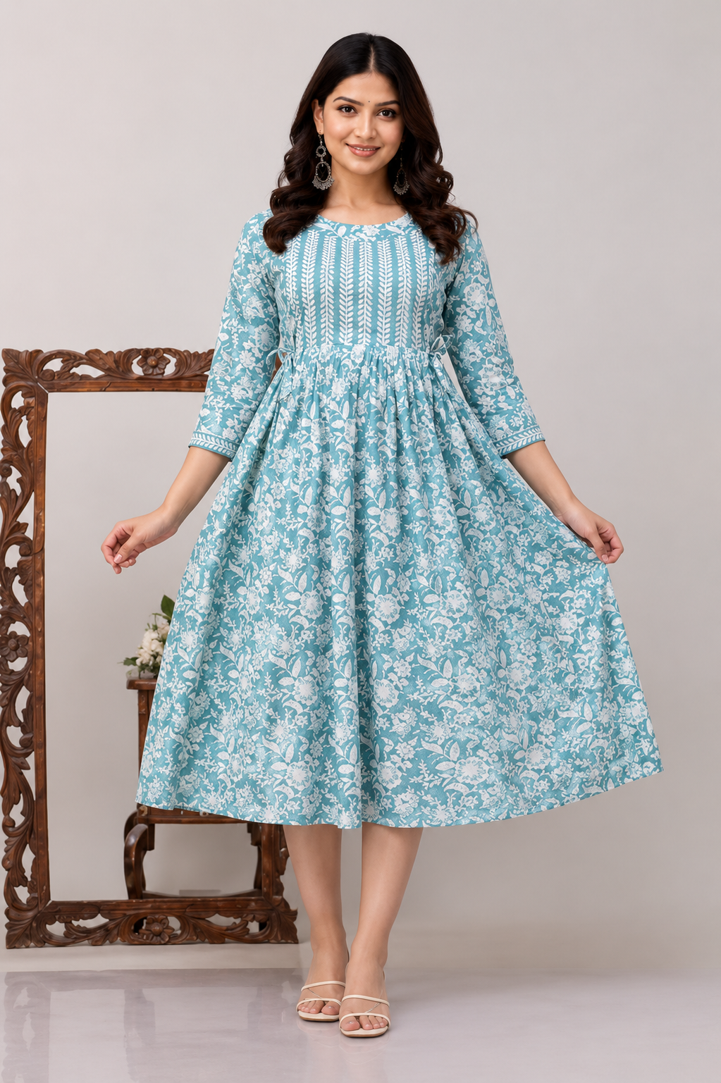 Premium Cotton Maternity & Feeding Dress
